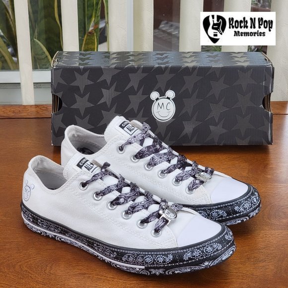 Converse x Miley Cyrus CTAS Ox 162235C White/Black/White Size 8.5 Women's - Picture 1 of 14